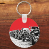 Porte-clés Cadillac enterré avec ciel rouge (Recto)