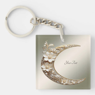 Porte-clés cadre croissant de lune décoratif
