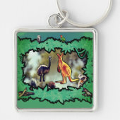 Porte-clés Cadre de broussailles de la faune australienne (Devant)