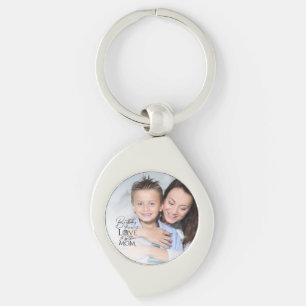 Porte-clés Cadre de Photo d'Anniversaire Minimaliste Calligra