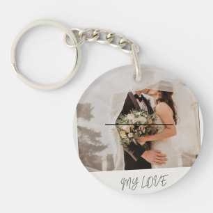 Porte-clés Cadre de photo Polaroid personnalisé Mon amour écr