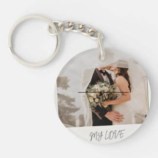 Porte-clés Cadre de photo Polaroid personnalisé Mon amour écr