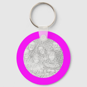 Porte-clés cadre magenta