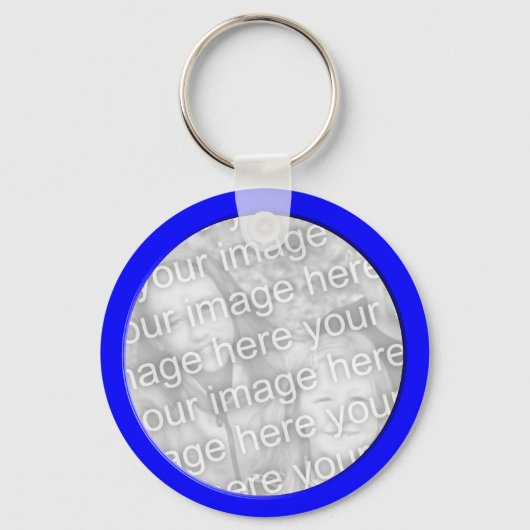 Porte-clés cadre photo bleu clair (Recto)