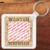 Porte-clés Cadre photo de l'affiche Recherchée (Verso)