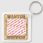 Porte-clés Cadre photo de l'affiche Recherchée (Dos)