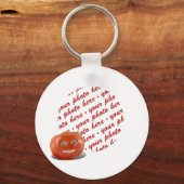 Porte-clés Cadre photo de tomate souriante (Recto)