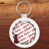 Porte-clés Cadre photo Empreintes de pattes de chien (Recto)