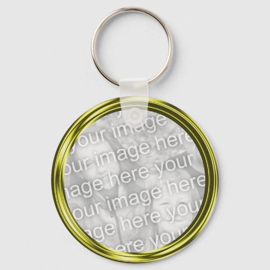 Porte-clés cadre photo or (Recto)