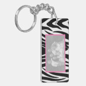 Porte-clés Cadre photo Zebra et rose (Devant gauche)