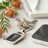 Porte-clés Caducée Argent Monogrammé (Côté )