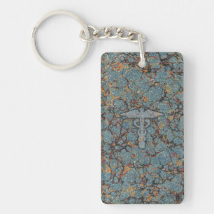 Porte-clés Caducée le symbole médical pour un médecin ou u