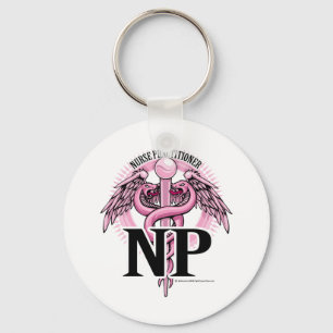 Porte-clés Caducée ROSE du NP