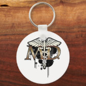 Porte-clés Caduceus grunge avec M.D. (Recto)
