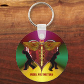 Porte-clés Caduceus Heart V-1, MISCE, FIAT MISTURA (Recto)