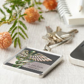 Porte-clés Caduceus Médicale Chrome Holographique 3D (Côté)