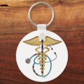 Porte-clés Caduceus & Stethoscope (Recto)