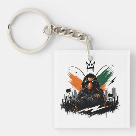 Porte-clés Cafard Rebelle Roach Vêtements Graphiques (Devant)