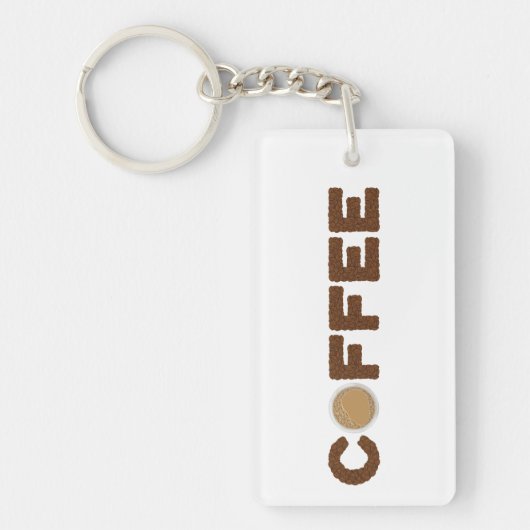 Porte-clés Café à base de grains de café et de boissons (Devant)