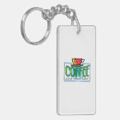 Porte-clés Café Art Café Maintenant Vin Plus Tard (Devant gauche)