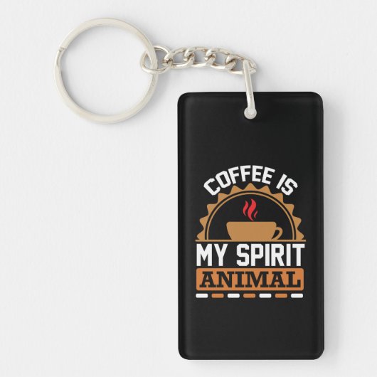 Porte-clés Café Art Café Mon Esprit Animal (Devant)