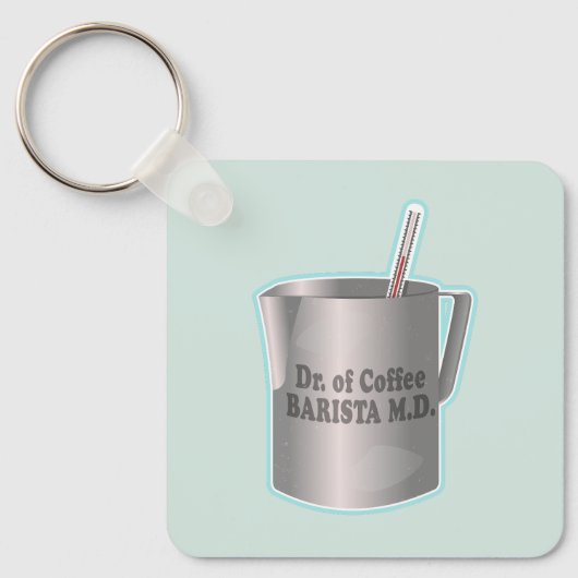 Porte-clés Café Barista faisant drôle docteur (Recto)