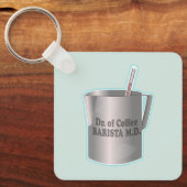 Porte-clés Café Barista faisant drôle docteur (Recto)