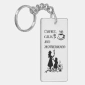 Porte-clés Café Calme Motherhood Silhouette Art (Devant gauche)