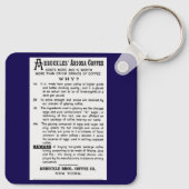 Porte-clés "Café d'Arbuckles des années 1860" (Dos)