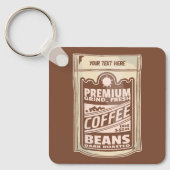 Porte-clés Café de qualité supérieure haricots à l'affiche ca (Recto)