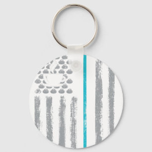 Porte-clés café enroulé- Drapeau américain vintage USA pour e