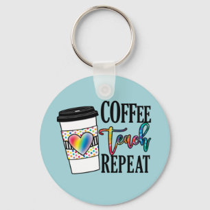 Porte-clés Café, Enseigner, Répéter