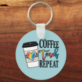 Porte-clés Café, Enseigner, Répéter (Verso)