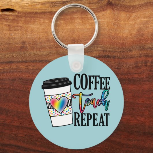 Porte-clés Café, Enseigner, Répéter (Verso)