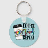 Porte-clés Café, Enseigner, Répéter (Verso)