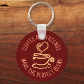 Porte-clés Café et amis, faire le mélange parfait (Recto)