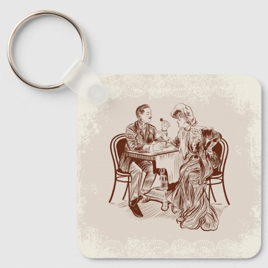 Porte-clés café et amour (Recto)