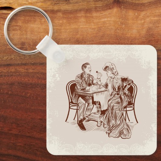 Porte-clés café et amour (Recto)