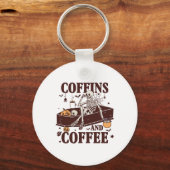 Porte-clés Café Et Café Drôle Skeleton Halloween (Recto)