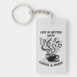 Porte-clés Café et Musique