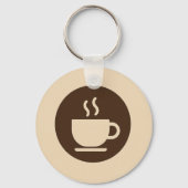 Porte-clés ☕ Café moderne Loyauté & Carte de visite (Recto)