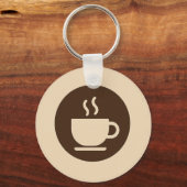 Porte-clés ☕ Café moderne Loyauté & Carte de visite (Recto)