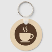 Porte-clés ☕ Café moderne Loyauté & Carte de visite (Verso)