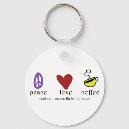 Porte-clés Café Peace Love (Recto)