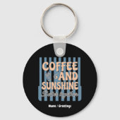 Porte-clés Café Rétro Groovy et Soleil Mieux Ensemble (Recto)