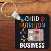 Porte-clés Cafétéria de l'école Travailleuse Déjeuner Lady Fo (Recto)