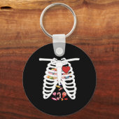 Porte-clés Cage de côtes X-ray Candy drôle Costume d'Hallowee (Recto)