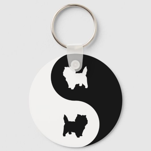 Porte-clés Cairn Terrier Yin Yang (Recto)