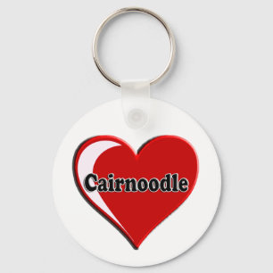 Porte-clés Cairnoodle sur le coeur pour des amoureux de les