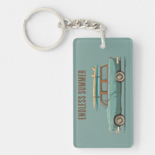 Porte-clés Caisse de Surf Vintage – Voiture de Plage Rétro